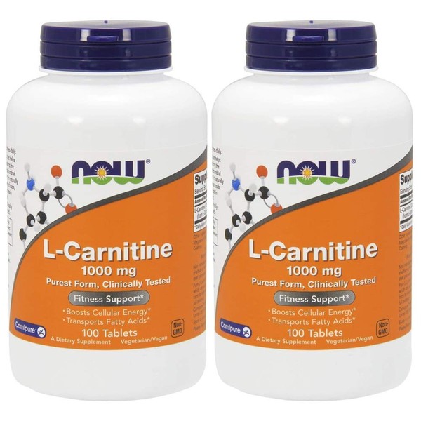 Now Foods: L-Carnitine Fitness Support 1000mg, 100 tabs (2 pack)