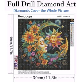 Hanaoops 5D Diamond Painting Kits for Adults DIY Digital Diamond Art Painting Kits Craft Supplies for Beginners Round Full Drill Dreamland Diamond Painting Pictures for Home Wall Decor