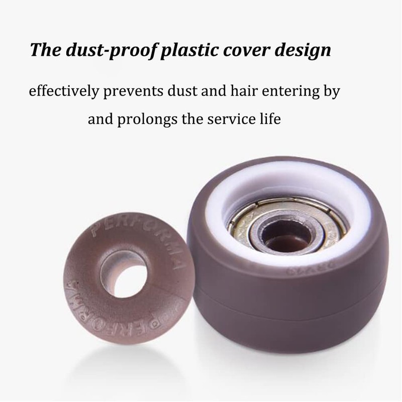 Mini Fixed Caster Wheels 1 inch Silent Ball Bearing Small