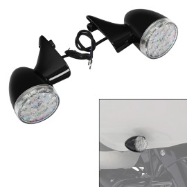 TCMT Black Front Turn Signal Light Fit For Harley Road Glide FLTRX FLTRXS FLTRU 15-23