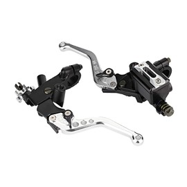 Yosoo Health Gear - 1 Par de Manijas Freno y Palanca de Embrague, Palanca de Freno de Motocicleta, Universal de Tambor para Motocicletas con Manillar de 7/8 22mm Accesorios de Motocicleta plateado)