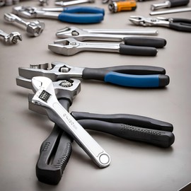 XUANJINHU Adjustable Wrench 6 Inches, Drop Forged, Chrome Plated And Fully Polished 5Pcs