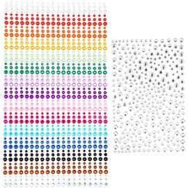 1250 PCS Self Adhesive Face Jewels, Rhinestones Face Gems for Women, Rainbow Faces Rhinestones Stick On, Faces Body Eye Makeup Gems Rave Festival Accessories Costume for Women (Colourful)