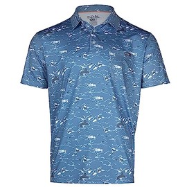 Salt Life Tactical Camo Short Sleeve Performance Pocket Tee, Elemental Blue, X-Large