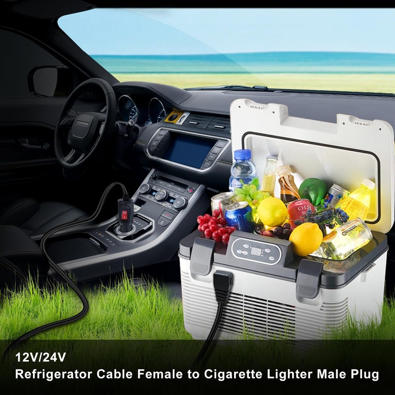 HuaLiSiJi Car Cool Box Cable with Switch 12 V 24