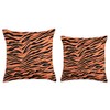 Tiger Print Exotic Bold Animal Pattern Black and Orange Throw