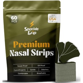 Nasal Strips for Snoring - Nasal Strips for Sleeping - Nose Strips for Breathing | Athletic Nasal Strips | Wide Body | Oil & Sweat Proof Adhesive | Extra Strength| Size Fits All (60 Ct) USA Brand