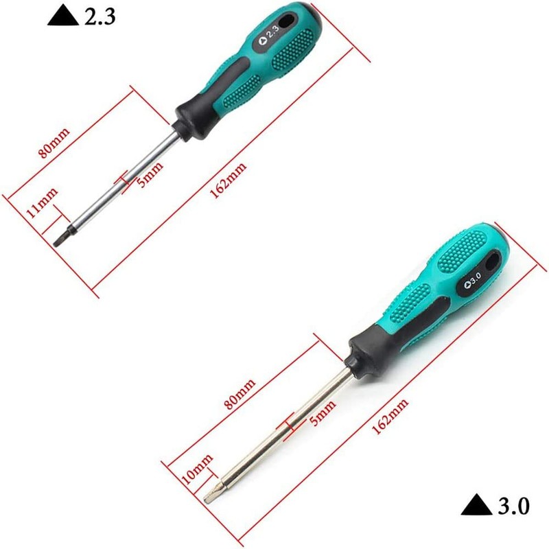 Fongmore 4 Pcs Triangle Screwdriver 1.8mm 2.0mm 2.3mm 3.0mm Non-Slip