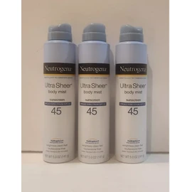 Neutrogena 3x Ultra Sheer Body Mist Sunscreen SPF 45 Three 5oz Bottles Exp  03 2026