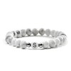 BERGERLIN Letter Bracelet in White – Partner Bracelet with Real