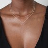 HABIKIP Silver Layered Necklaces for Women, Stackable Layering Dainty Paperclip