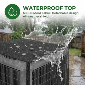 Little World Air Conditioner Cover Outdoor AC Unit Screen Cover 32"x32"x36"