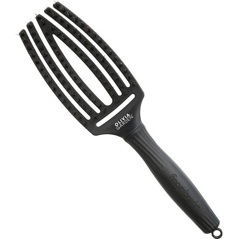 Olivia Garden Fingerbrush Care Iconic Detangler Hair Brush with Double