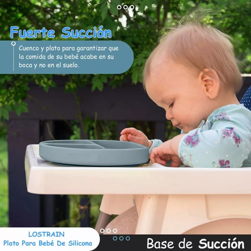 Lostrain Set De Alimentación Para Bebé Plato Bebé Vajilla De