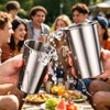 Zalaxt Stainless Steel Drinking Cups, 16 Ounce, 10 Pack