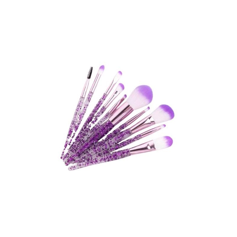 KPENTRA 10pcs Purple Glitter Makeup Brush Set – Where Sparkle