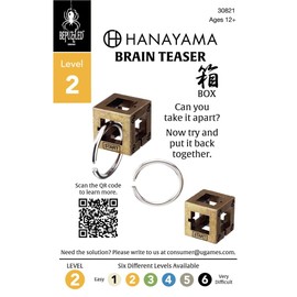 BePuzzled |Box Hanayama Metal Brainteaser Puzzle Mensa Rated Level 2, for Ages 12 and Up
