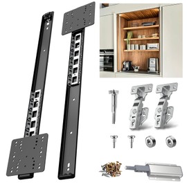 YIDAHOOG Pocket Door Slides,Pocket Cabinet Door Hardware with Hinges,Pocket Door Track for Cabinets and Recessed Doors,Including The Slides and Door Opener(20in,Set 1)