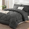 CozyLux Queen Comforter Set Dark Grey - Bed in a