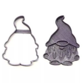 AJT GARDEN GNOME STYLE 6 SET OF 2 COOKIE CUTTER AND DETAILED STAMP USA PR1624