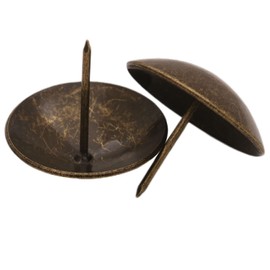 Wuuycoky Round Large-headed Nail 25mm Diameter Head Color Antique Brass Pack of 30