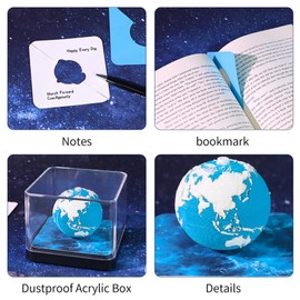 Asixxsix Earth Shape 3D Art Calendar Memo Pad 2026, 3D Paper Carving Art Memo Pad Notepad, 2026 Christmas Housewarming Paper Engraving Desk Calendar, Office, Gift