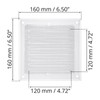 HVAC OV 5 x 5 Inch (Inner) White Stainless Steel