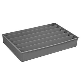 Durham 124-95-06/HOR-IND Large, Polypropylene, 6 Horizontal Compartment Insert, Gray