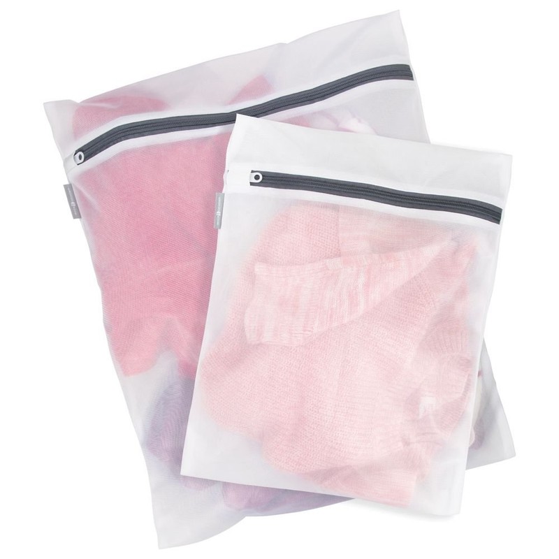 iDesign Mesh Laundry Bags with Built in Zipper for Cleaning