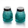 The Pioneer Woman Adeline Teal Pressed Glass Salt and Pepper
