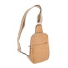 Sling Bag Shoulder Backpack Retro Zipper Multiple Compartments Widened Strap
