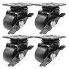 FactorDuty 1.5 inch Heavy Duty Polyurethane Caster Wheels with Side