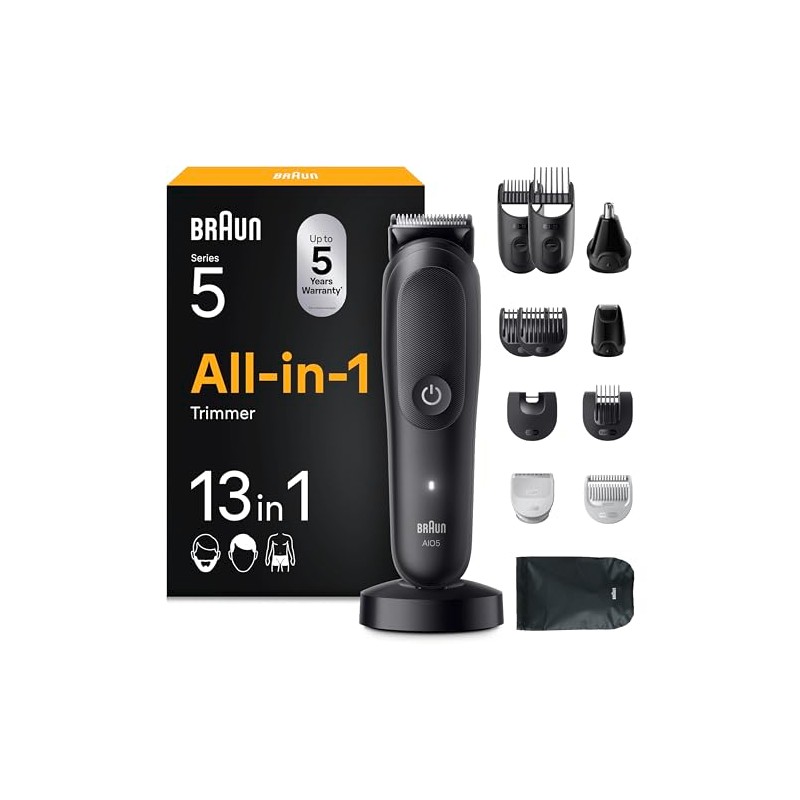 Braun Series 5 All-in-One Grooming Kit for Men, AIO5565, Black