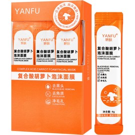 4g 12Packs Espuma Purificante Compuesto de Zanahoria Agria Limpiador Profundo Poros Refinador Facial Limpia Suavemente Suciedad Callos Replenish Calma Hidrata Nutre Mejora la Textura Complexi n Exquis