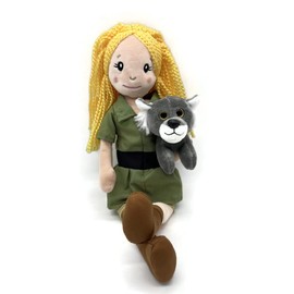 The Petting Zoo, Zookeeper Doll and Wolf Stuffed Animal Friend, Gifts for Kids, Plush Doll and Wolf Plush Toy, 16 inch (Blonde)