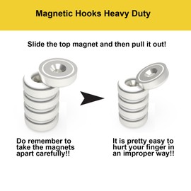 AntMag Neodymium Round Base Cup Magnets 40 lbs Pulling Force 0.98"(25mm) Pack of 10 with Countersunk Hole,Mounting Screws,Strong,Industrial Strength Rare Earth Magnets for Home,Work