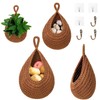 Teardrop Fruit Vegetable Baskets for kitchen, Boho Handwoven Wall Jute