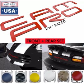 Advanced Trims RED FRONT+REAR LETTERS INSERTS FOR CAMARO 1992-2002 NOT DECALS