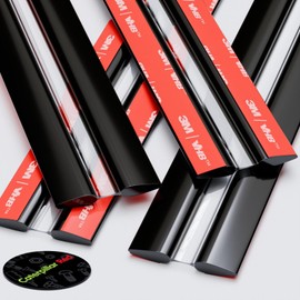 4 x 200mm Black Flexible Hinges – No glue required. Low profile, Acrylic Piano Hinges. (8 in) -4 Pack