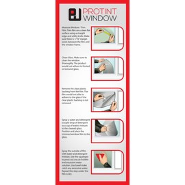 PROTINT WINDOWS Modern Mosaic Decorative Window Film, Self Static Adhesive Cling, 35.5 inches by 36 inches