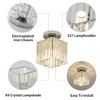 Modern Crystal Ceiling Light, E27 Mini Crystal Ceiling Light, Silver