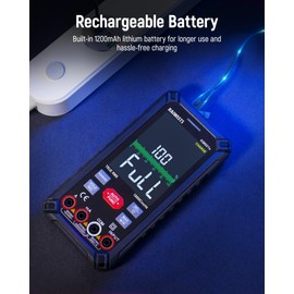 KAIWEETS Digital Multimeter 10000 Counts TRMS Auto Ranging, Rechargeable Smart Multimeter, Color LCD Screen Volt Meter, Measures Voltage, Current, Resistance, Continuity, Capacitance, Frequency