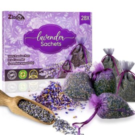 28 Pack Lavender Bags for Wardrobes & Drawers – Natural Lavender Sachets for Moths & Freshness, Premium Dried Lavender Bags, Ideal Lavender Bags for Clothes, Linens, and Gift Wrapping