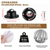PlusRoc 8 Pack Anti-Rust Wheels Stainless Steel Self Adhesive Caster