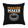 Paracord Bracelet Maker Survival Gear Crafting Enthusiast Throw Pillow