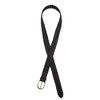 Ulla Popken Women's Genuine Leather Braided Metallic Buckle Belt, black