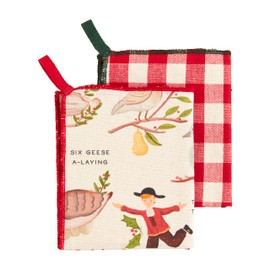 Mud Pie Christmas Towel Set, 12 Days Christmas,16 1/2" x 26"