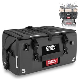 OSAH DRYPAK Waterproof Motorcycle Tail Bag, 40L Waterproof Duffel Bag, Motorcycle Dry Bag, Multifunctional Luggage Bag with Shoulder Straps for Travel, Camping, Fishing