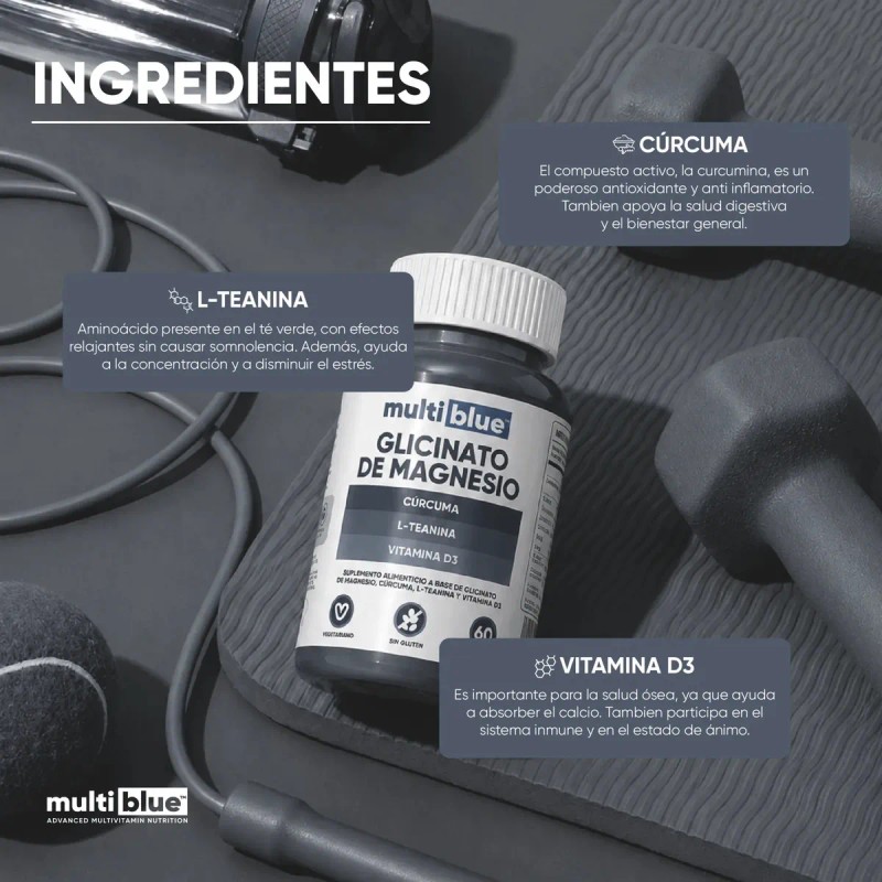 Glicinato Magnesio Relajación Sueño Multiblue Caps Sabor