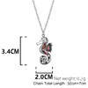 Enamel Alloy Hippocampus Seahorse Necklace Ocean Charms Pendant Fashion Jewellery